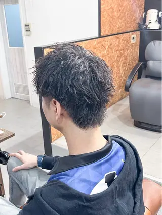 ショート パーマ メンズ かんばら りょーいのヘアスタイル