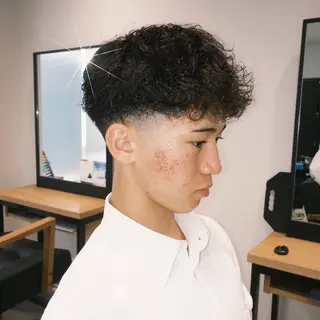 ショート パーマ メンズ FJ Kaminokeのヘアスタイル