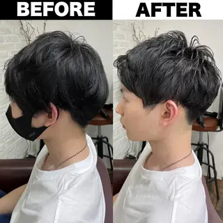 メンズ Soleria 田中慎一のヘアスタイル