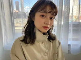 ミディアム カラー Hareru 豊田 修廣のヘアスタイル