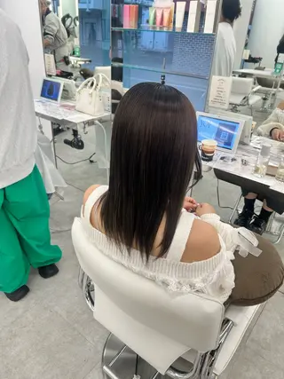 セミロング カラー はるか/ブリーチカラ ー/ヘアアレンジ🤍のヘアスタイル