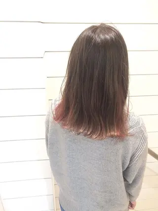 セミロング カラー 渋谷/韓国風 西原直樹のヘアスタイル