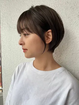 ショート オリーブベージュ/シ ョートボブたまき🧡のヘアスタイル