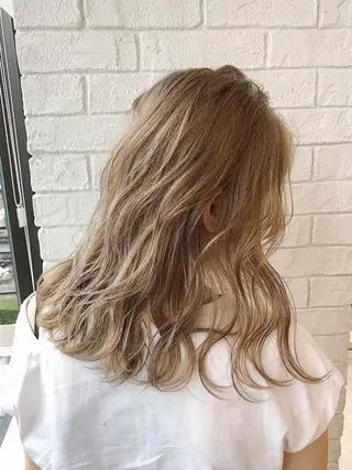 ミディアム カラー ノンダメージ髪質改善 カラー💎/KURAのヘアスタイル