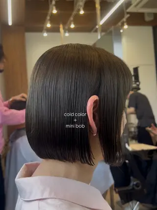 ショート カラー しずく🤍🧸 / fifthパーマのヘアスタイル