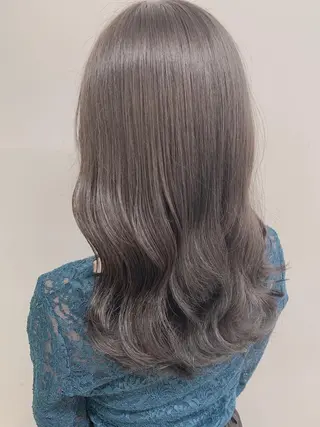 セミロング カラー ⛄️冬の透明感 カラー⛄️大西のヘアスタイル