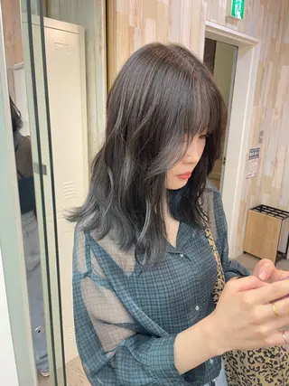 セミロング カラー HIKARU副店長/ ✨️髪質改善のヘアスタイル