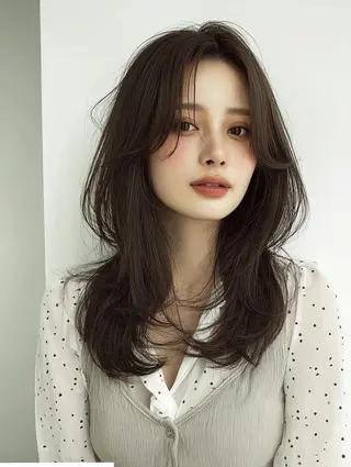 セミロング 島田 光✨️のヘアスタイル