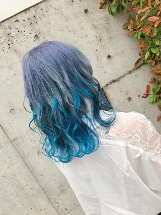セミロング カラー ヘアアレンジ キッズ 💟Chloe原宿店 🩶ハイトーンのヘアスタイル