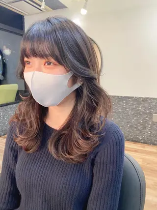 セミロング カラー 似合わせレイヤー 🇰🇷荒木洋文のヘアスタイル