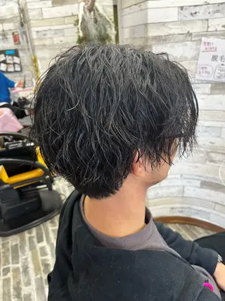 パーマ メンズ 大坪 拓斗のヘアスタイル