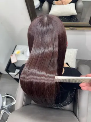 ロング ✨髪質改善美髪×🩵 艶透明感カラータイガのヘアスタイル