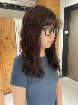 セミロング アキ/梅田/顔まわり /レイヤーカット/のヘアスタイル