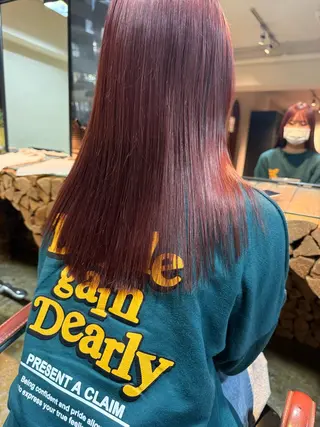 ロング カラー 須藤 優真 切りっぱなしボブのヘアスタイル