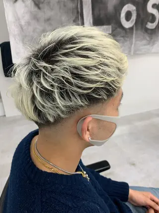 ショート メンズ メンズパーマ/新潟駅 NOBUTA🔥のヘアスタイル