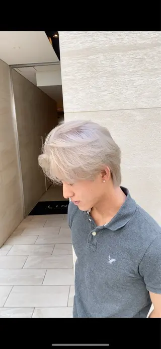 ショート メンズ ✂️メンズ センターパート✨陽気のヘアスタイル