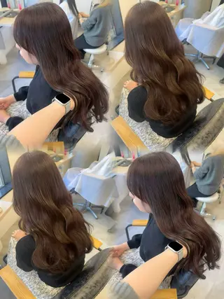 ロング カラー ヘアアレンジ Himawari♡ 柔らかいカラーのヘアスタイル