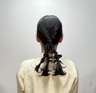 ヘアアレンジ 瑠己杏 :ボブ/ ハイトーンワンカラーのヘアスタイル