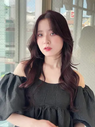 ロング レイヤーカット／ ハッシュカット/果恋のヘアスタイル