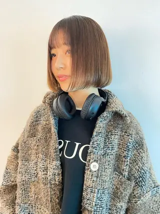 ミディアム 🎀ボブ+ハイトーン シュカ👶🏻のヘアスタイル