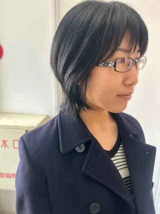 ミディアム カラー 久木原 ゆりのヘアスタイル