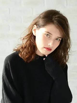 セミロング ロング パーマ 福田 武士のヘアスタイル