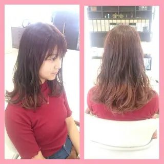 ロング カラー キンジョウ エナミのヘアスタイル