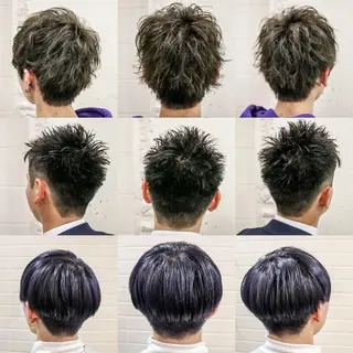 ショート カラー パーマ メンズ 看板犬がお出迎え◎ 初めてでも安心◎のヘアスタイル
