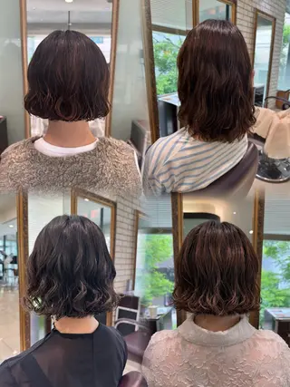 ミディアム 大人可愛い♡コテ巻き パーマ🌼杉田 萌恵のヘアスタイル