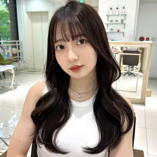 ロング カラー 透明感カラー 古山 結季🌙🖤のヘアスタイル