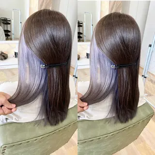 セミロング ケアブリーチ 黒瀬有汰のヘアスタイル