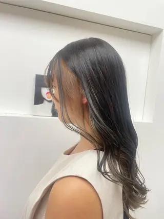 ロング カラー 福田千尋/インナー カラー/縮毛矯正のヘアスタイル