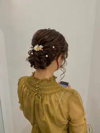 セミロング ヘアアレンジ Mikazuki オーナーTeradaのマツエク・マツパデザイン