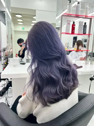 ロング カラー ヘアアレンジ 透明感×韓流ハイ トーン🫧RYUTAのヘアスタイル
