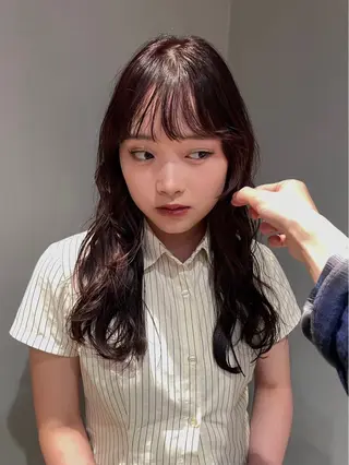 セミロング パーマ 透明感カラー/艶カラ ー✨あきとのヘアスタイル