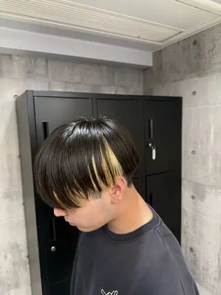 カラー メンズ ☁️かずき☁️青.紫 推し活カラー💫のヘアスタイル