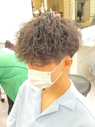 ミディアム パーマ ヘアアレンジ メンズ メンズ特化 水口湧太のヘアスタイル