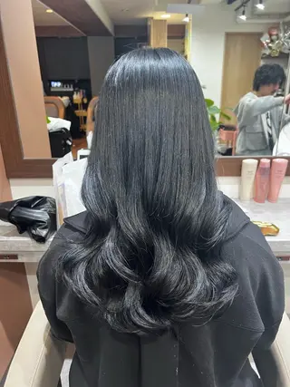 ロング 韓国風パーマ/ヘア セット/店長みづきのヘアスタイル