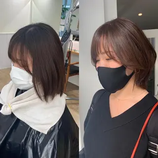 ロング カラー パーマ ヘアアレンジ メンズ キッズ ネイル マツエク・マツパ アイブロウ レイヤーカット 🌿透け感カラーのヘアスタイル