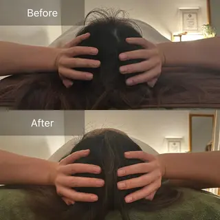 セミロング カラー パーマ ヘアアレンジ メンズ キッズ ネイル アイブロウ 頭痛•小顔専門 温ヘッド【jiu】のエステ・リラクイメージ