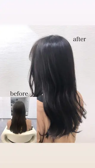 セミロング カラー 韓国ヘア🇰🇷 RYOTAのヘアスタイル