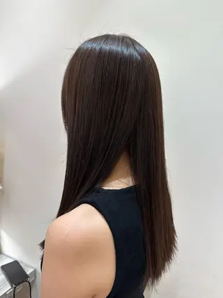 ロング カラー タイトボブ個性派カラ ーAKANEのヘアスタイル
