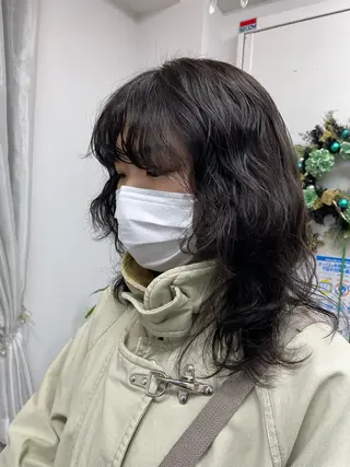 セミロング パーマ 榎本 紀美／カット募集中のヘアスタイル