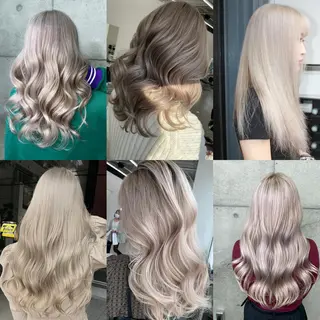 ロング カラー 岡留 愛美のヘアスタイル