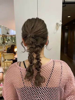 セミロング カラー ヘアアレンジ 梅田/透明感カラー 🤍narumiのヘアスタイル