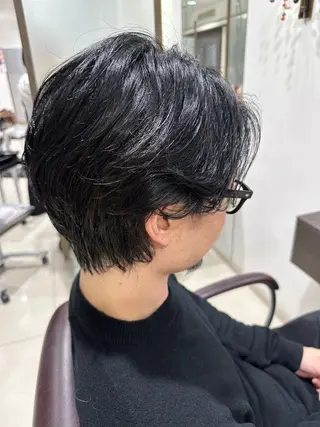 パーマ レイヤー 艶々カラーのヘアスタイル