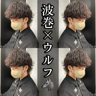 パーマ メンズ Lit.富士 久保田風太のヘアスタイル