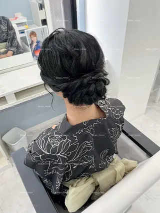 ミディアム ヘアアレンジ Hairset minoriのヘアスタイル