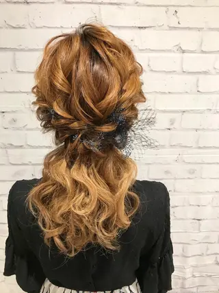 セミロング ヘアアレンジ 大阪/ヘアアレンジ /似合わせset💐のヘアスタイル
