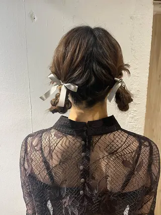 ミディアム ヘアアレンジ 透明感カラー/ 髪質改善/レイヤーのヘアスタイル